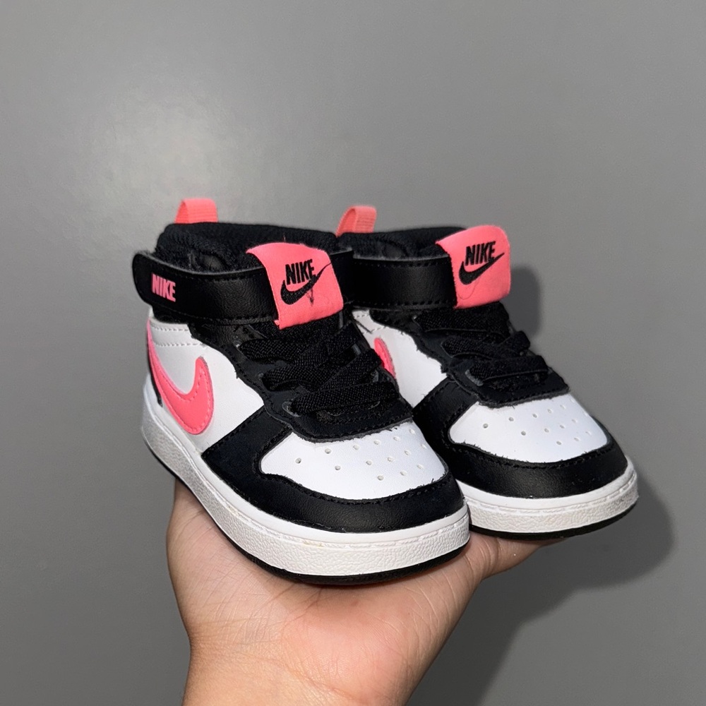 Nike Kids' Black, White, and Pink Sneakers